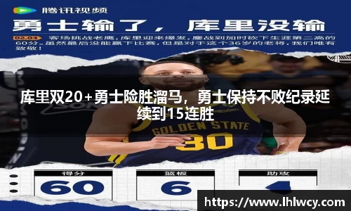 库里双20+勇士险胜溜马，勇士保持不败纪录延续到15连胜