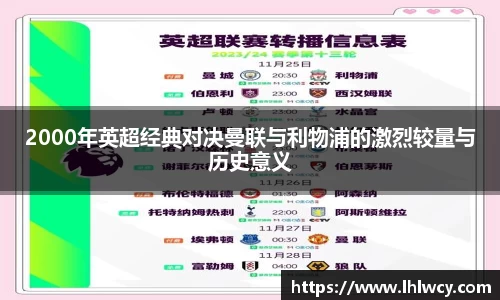 2000年英超经典对决曼联与利物浦的激烈较量与历史意义